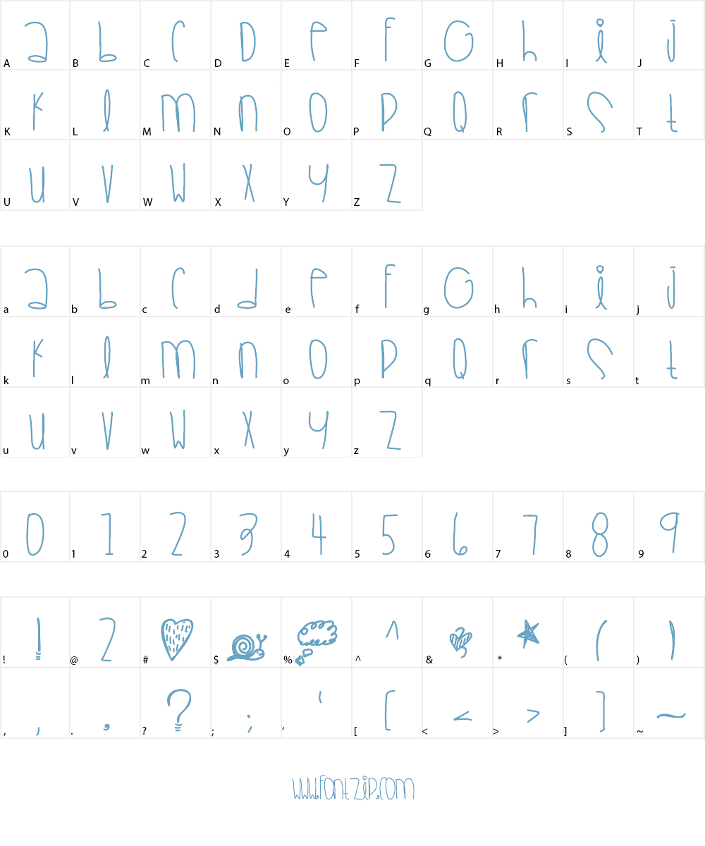 AmazingSummer Font Character