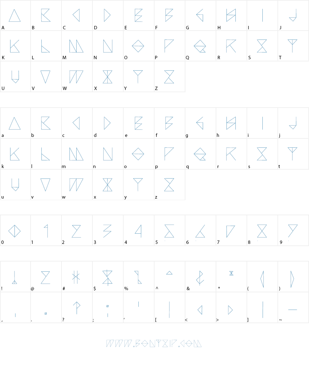 Arccos Font Character