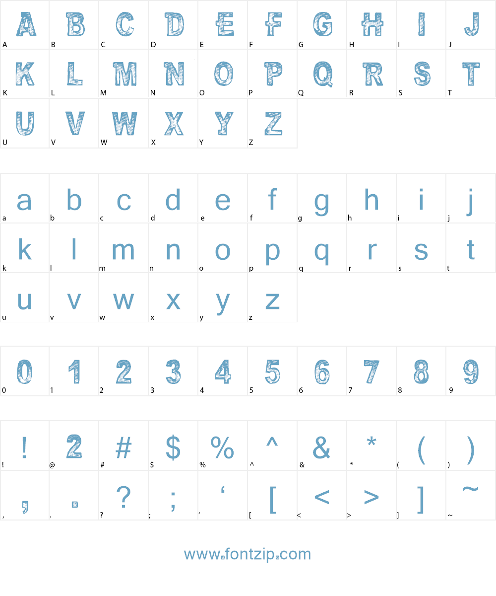 CF Urban Life Font Character