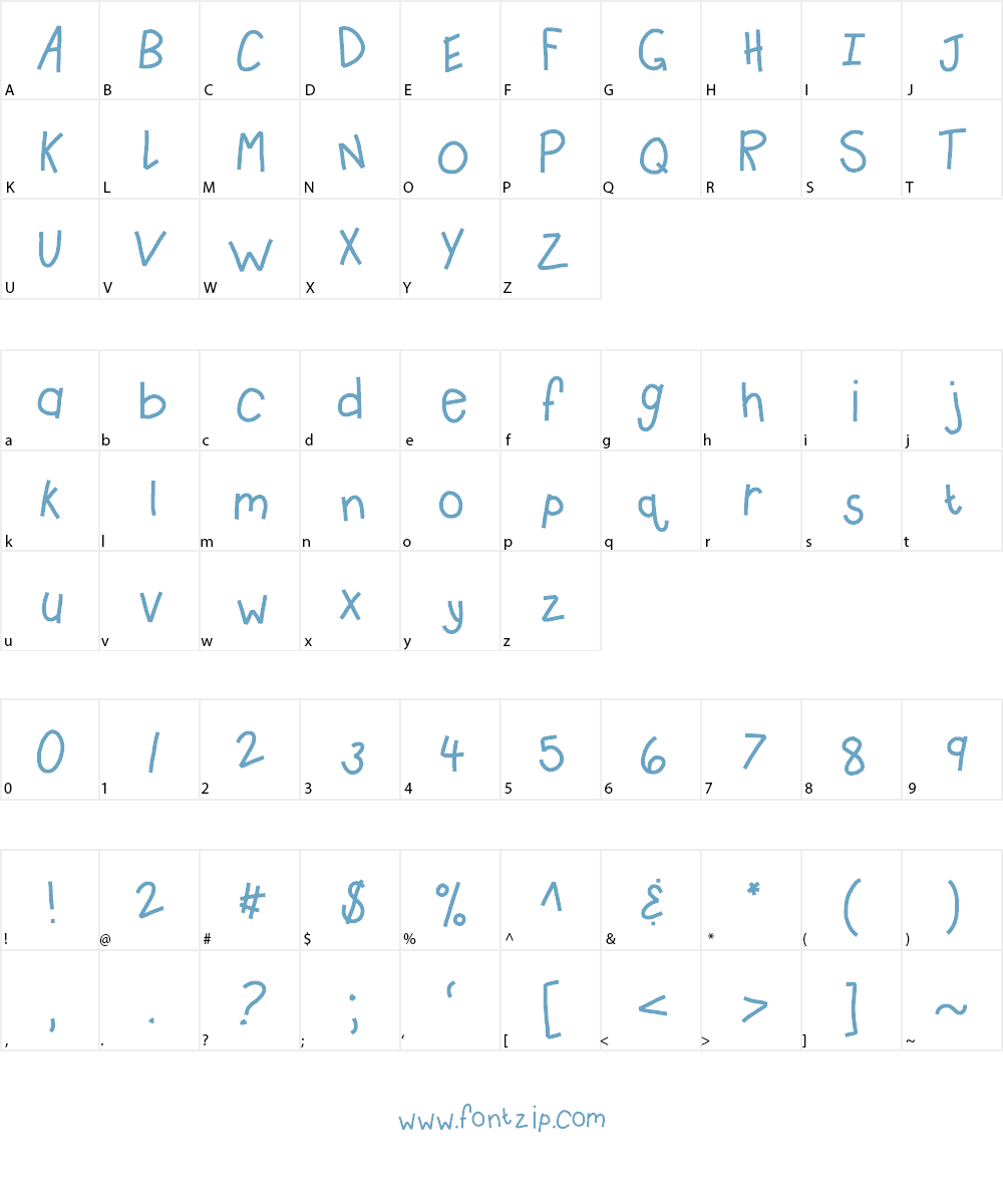 KBSauceylady Font Character