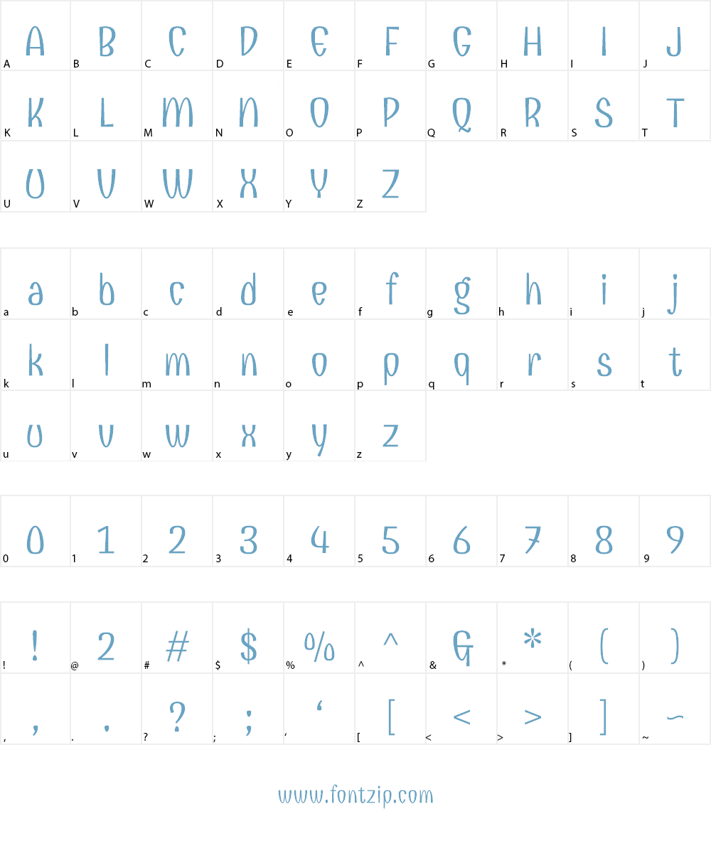 Combo Font Character