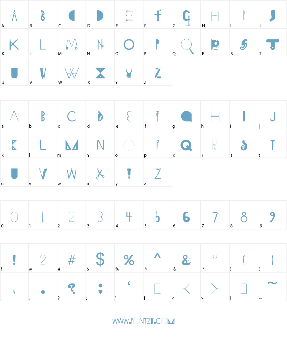HITAGI STATIONERY Font Character