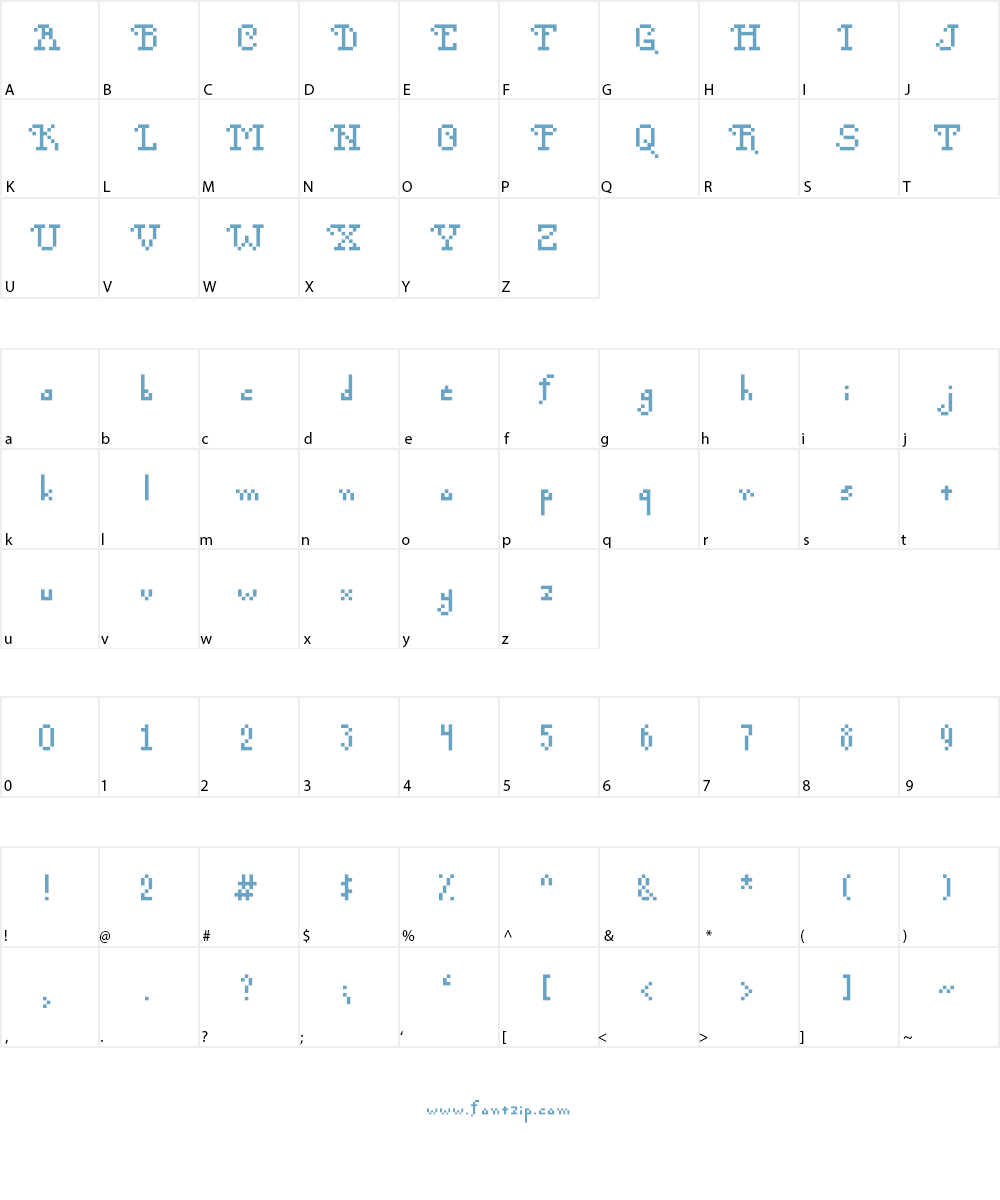 Po$h Pixels Font Character