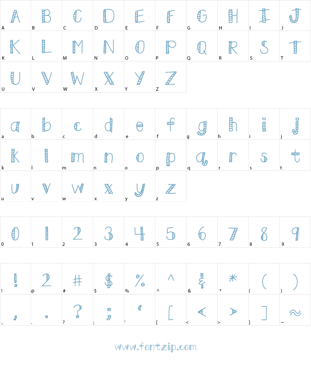 HomegirlFrap Font Character