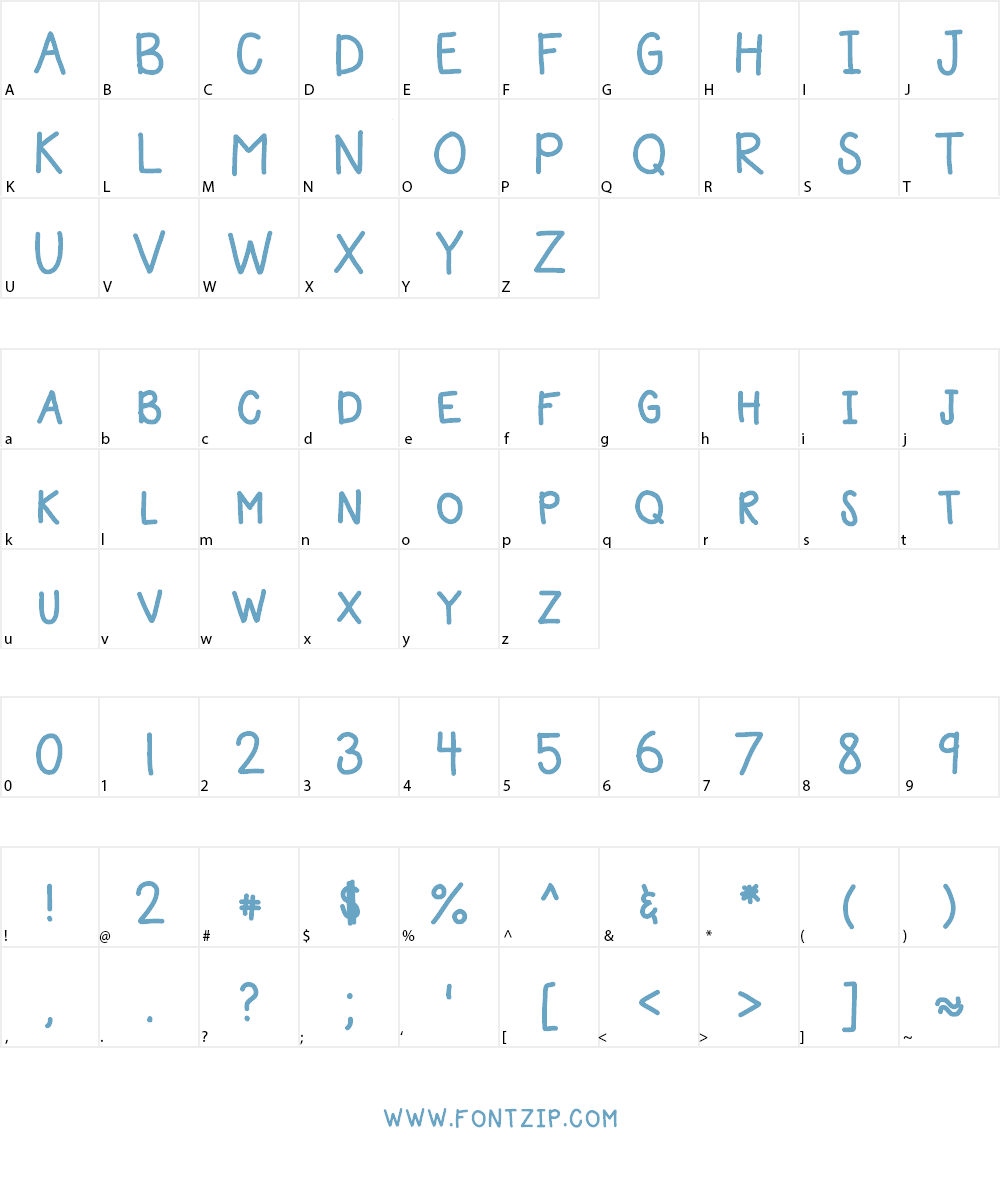 HomegirlSchooled Font Character