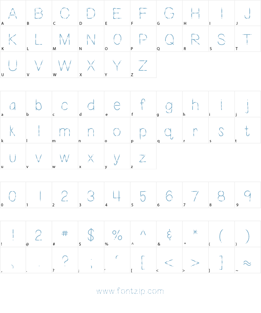 HomegirlStixNStonez Font Character