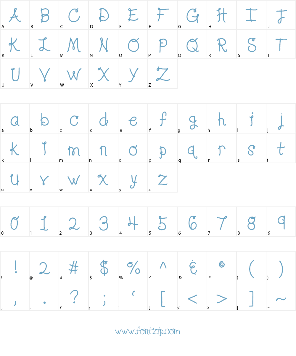 KBLolaLovesMe Font Character