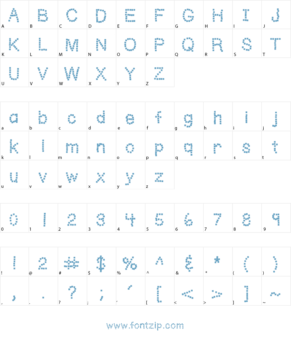 KBWriteItOnaPostIt Font Character