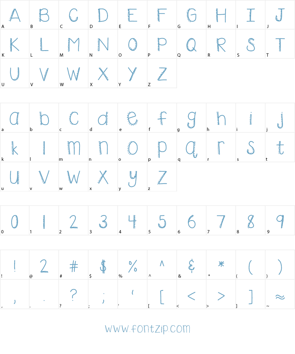 HomegirlMosquito Font Character