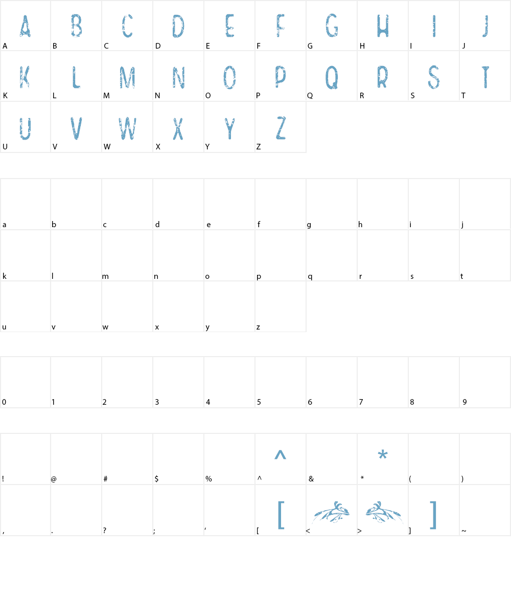 CF Same Old Story Font Character