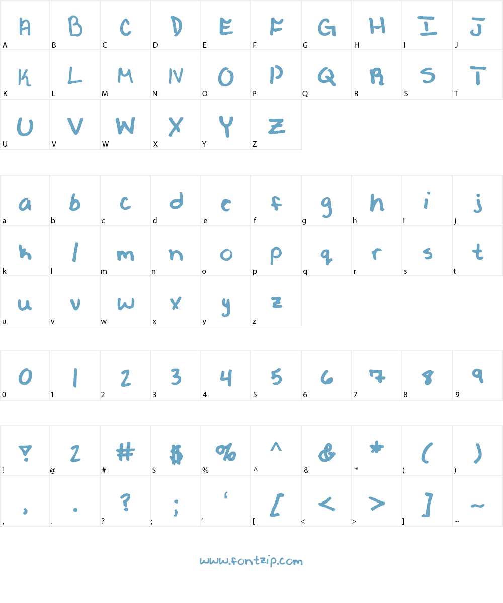AshleesHand98 Font Character