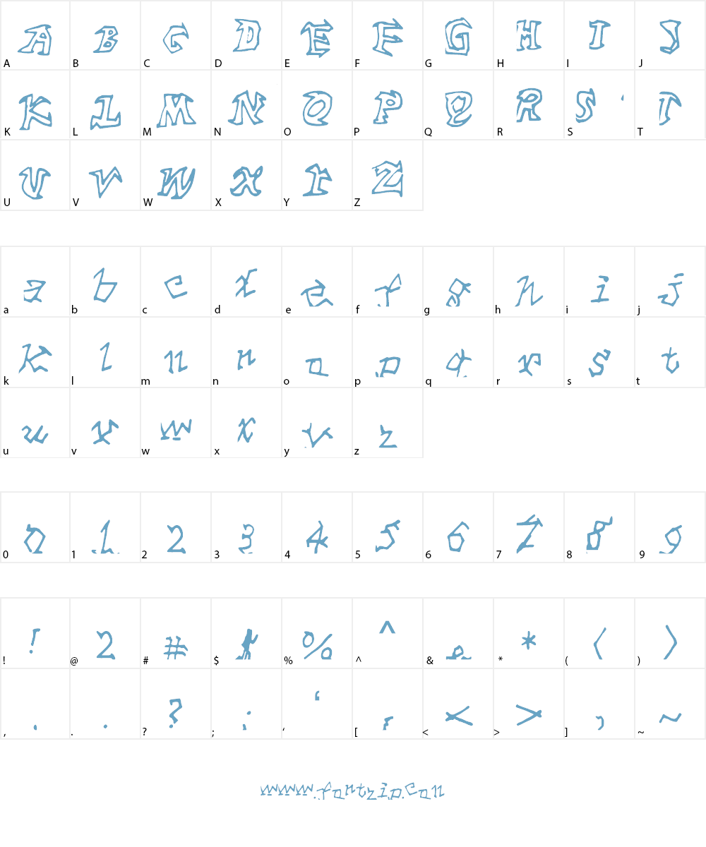 Banana Font Character