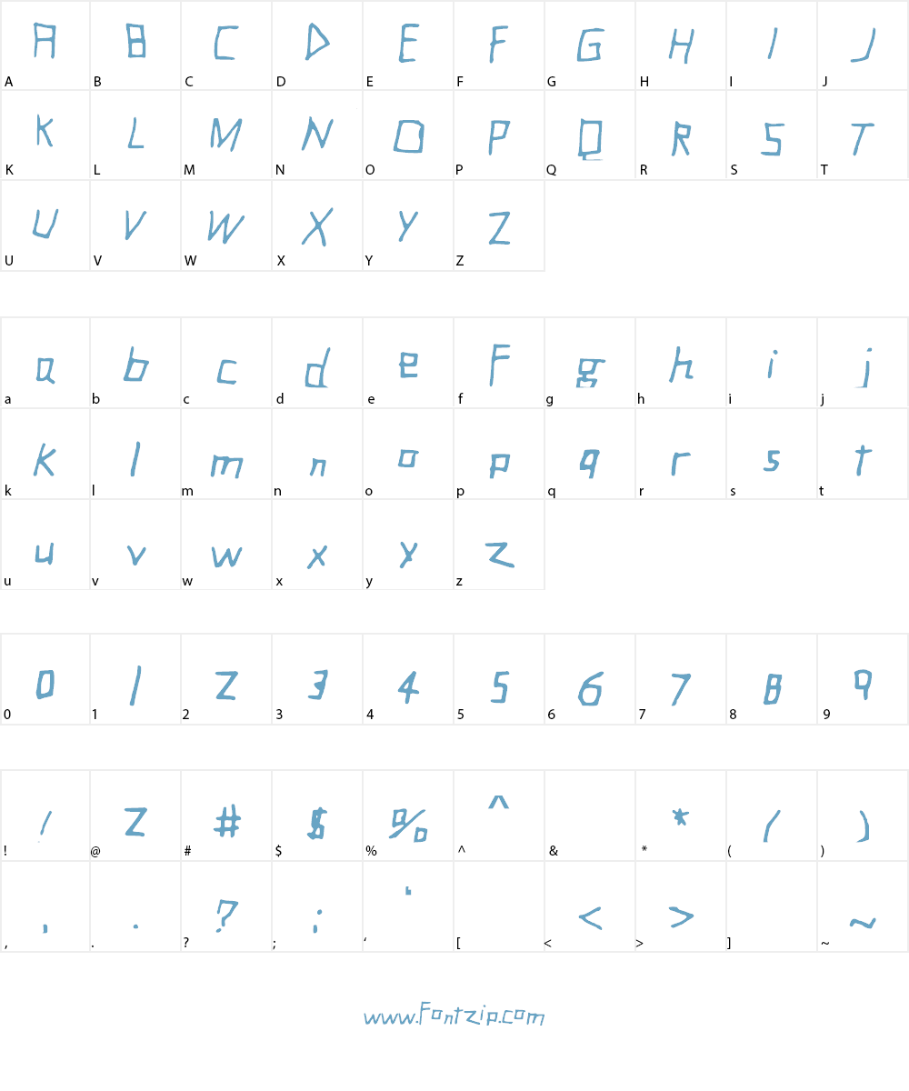 Blackcity Font Character