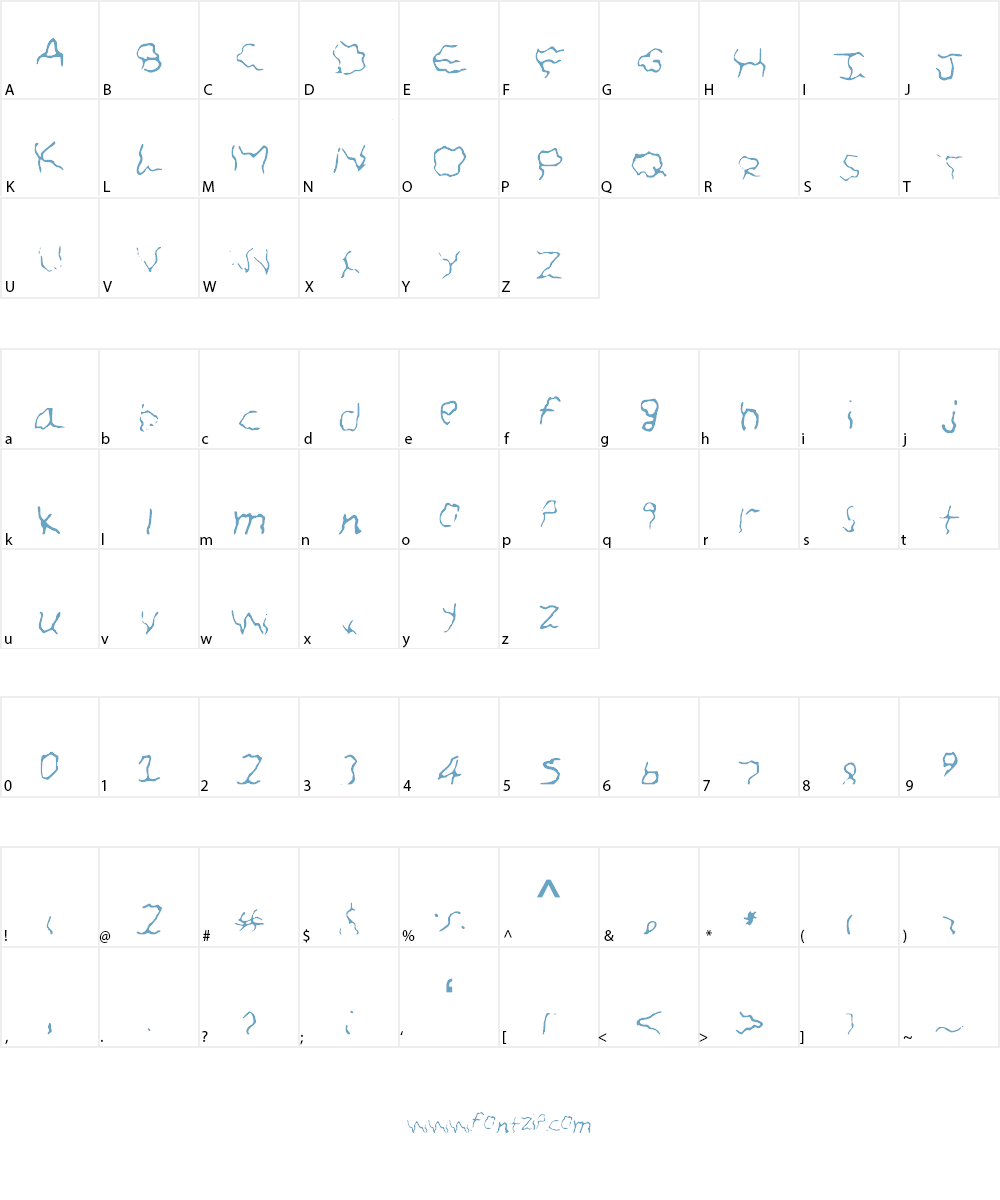 Curviness Font Character