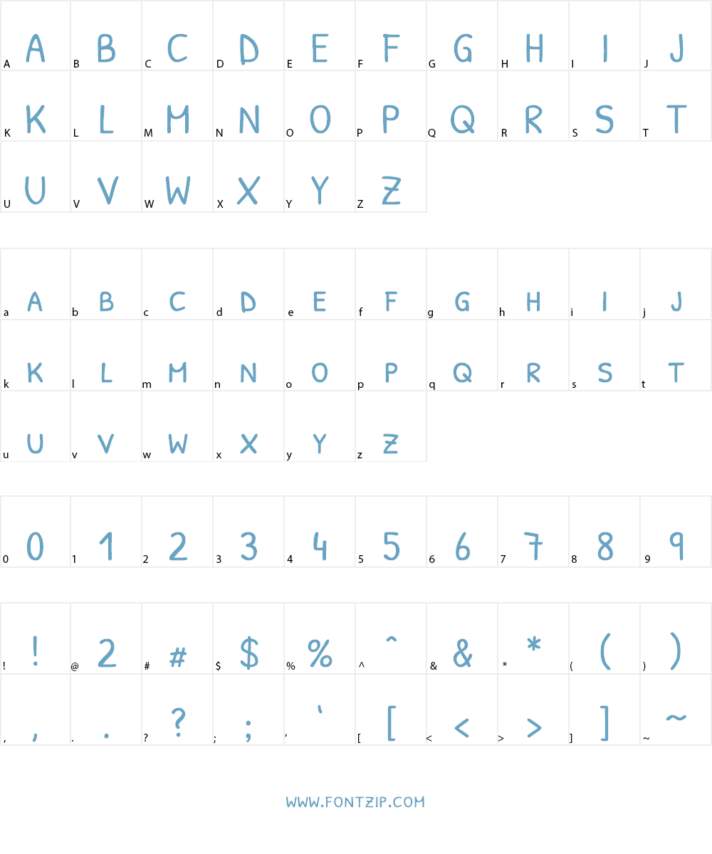 Patrick Hand SC Font Character
