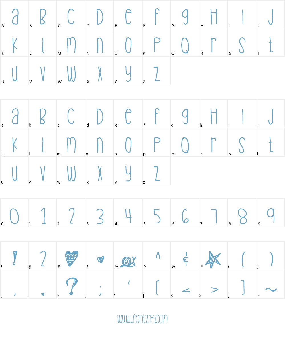 Greenteacookies Font Character