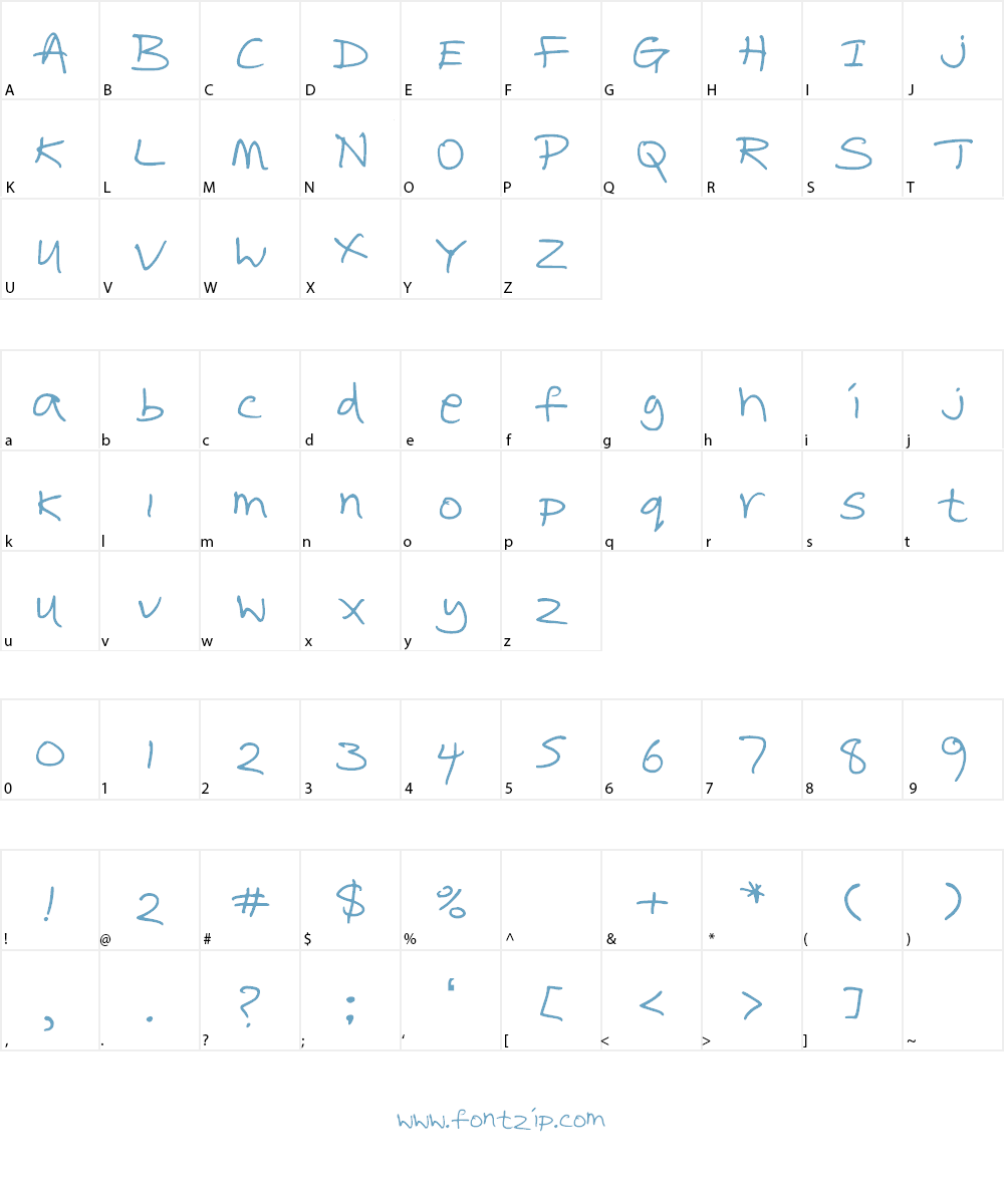 RoyBlimp Font Character