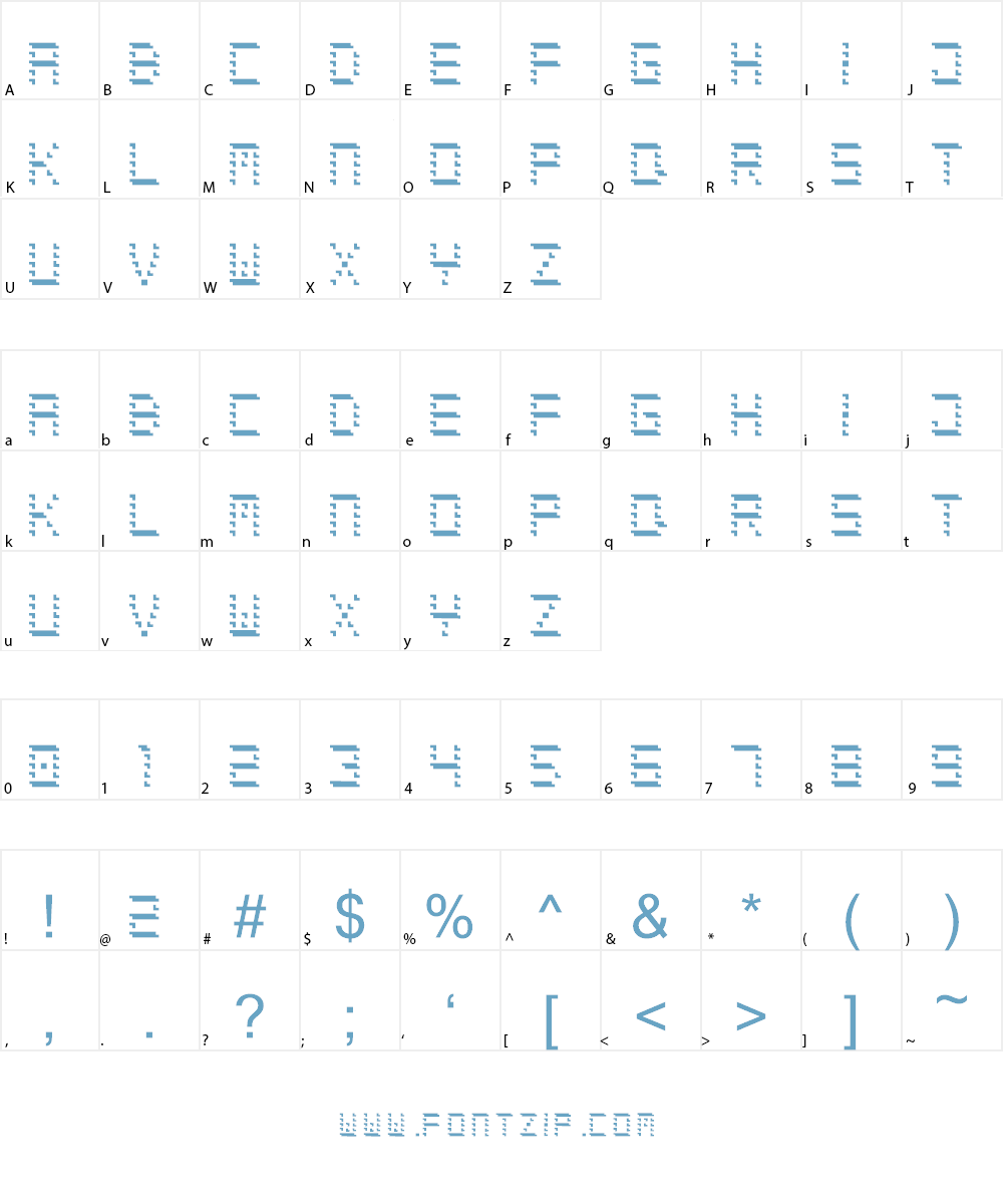Dematerialise Font Character