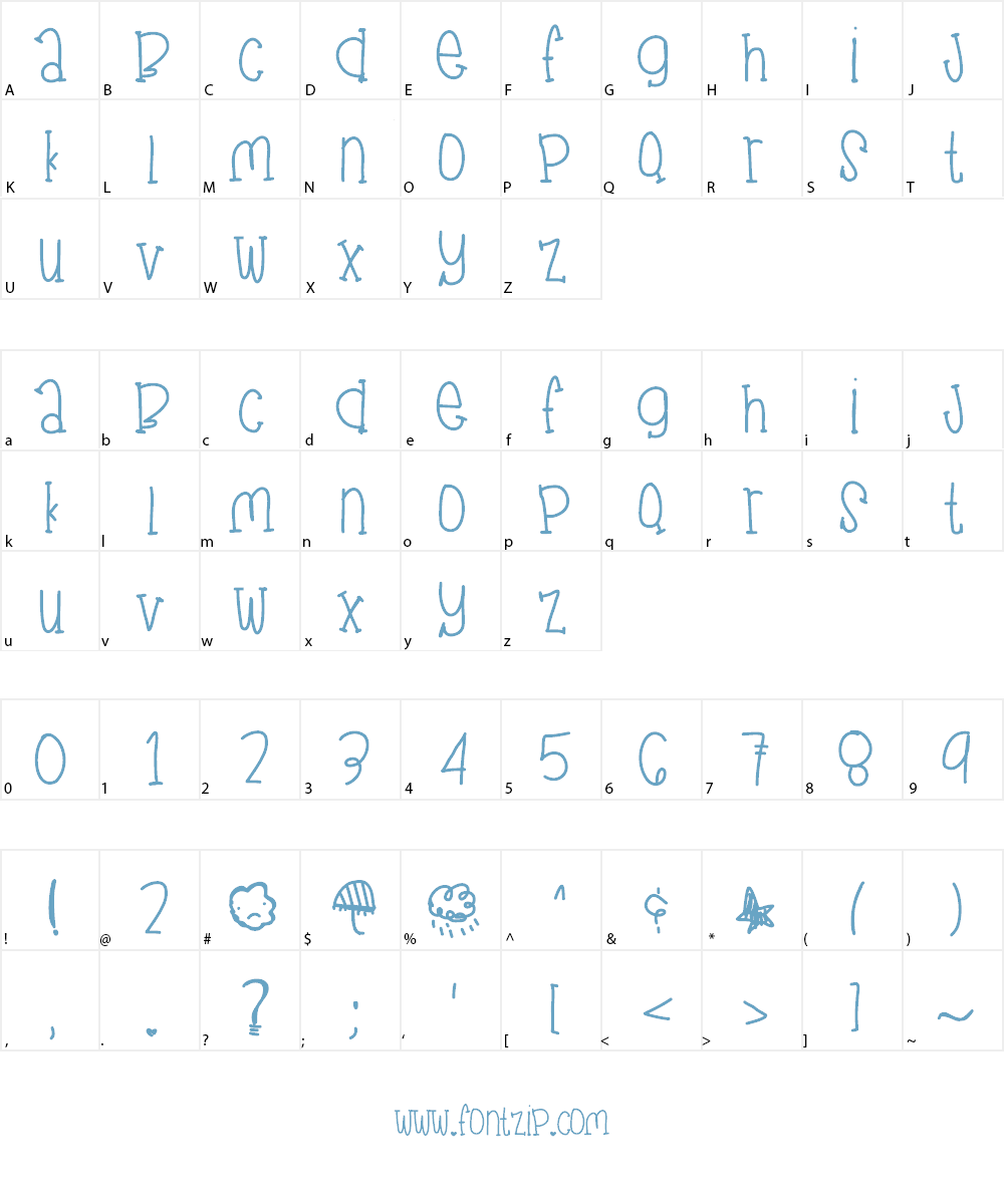 JuneGloom Font Character