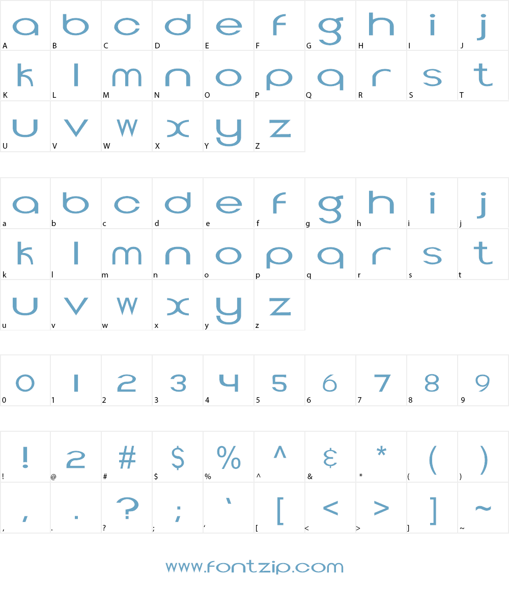 Topeka Font Character
