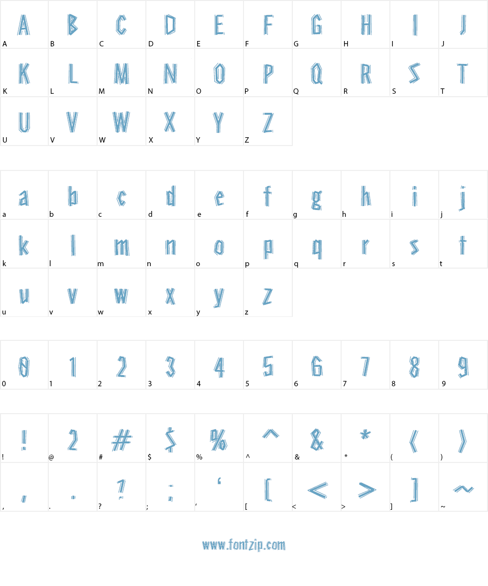 Stereoscope Font Character