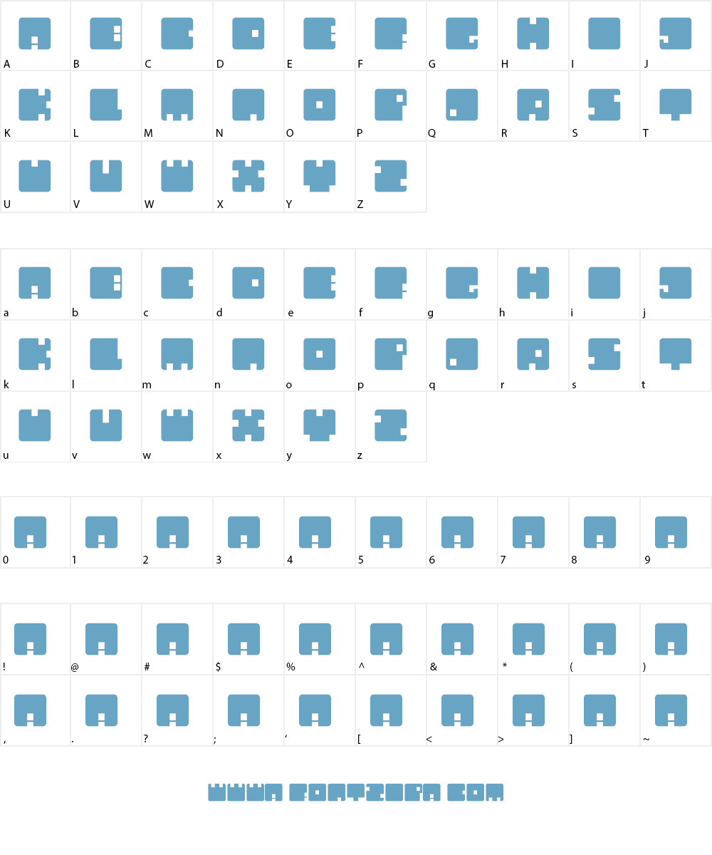 Cubes Font Character