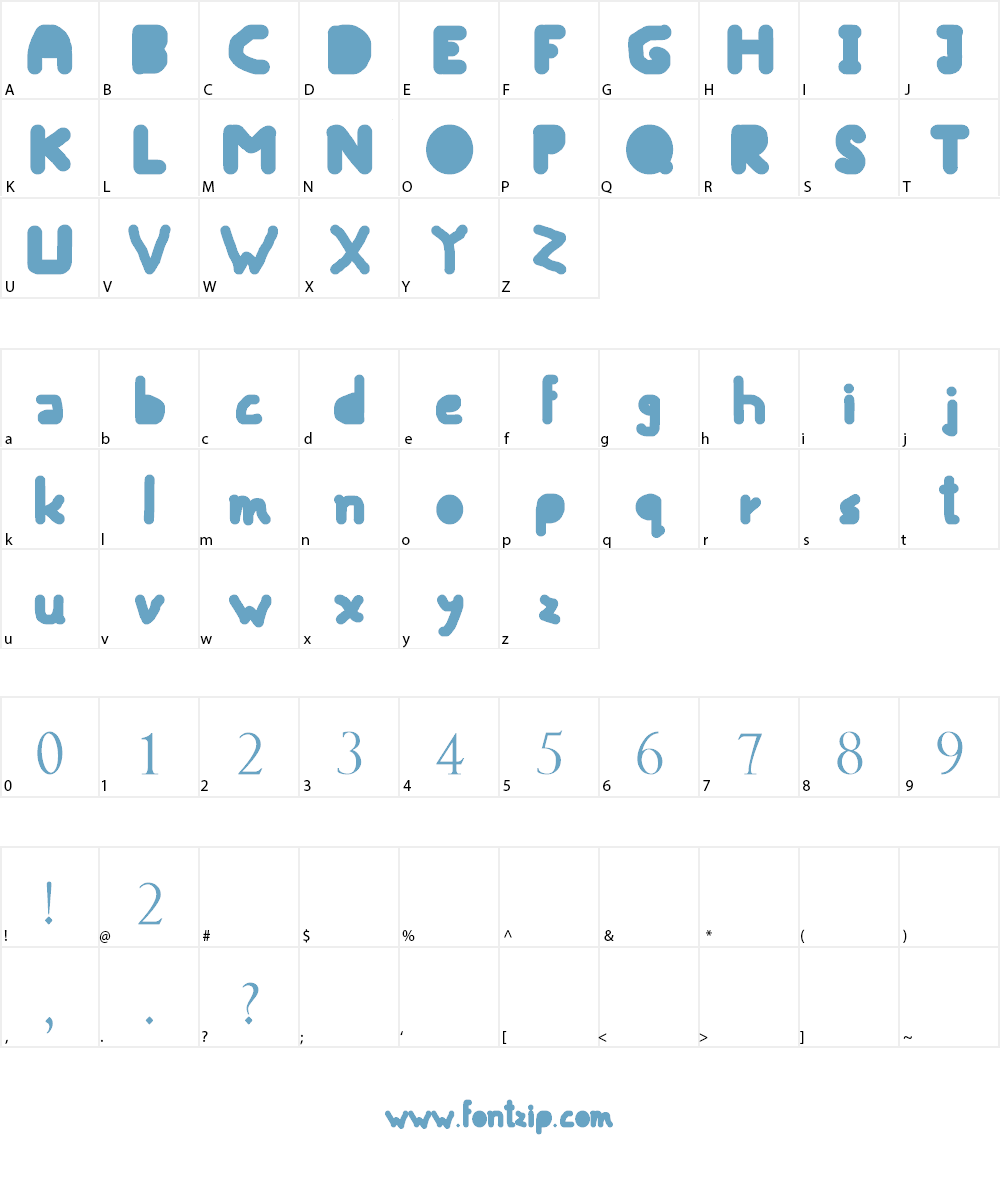 Fatso Font Character