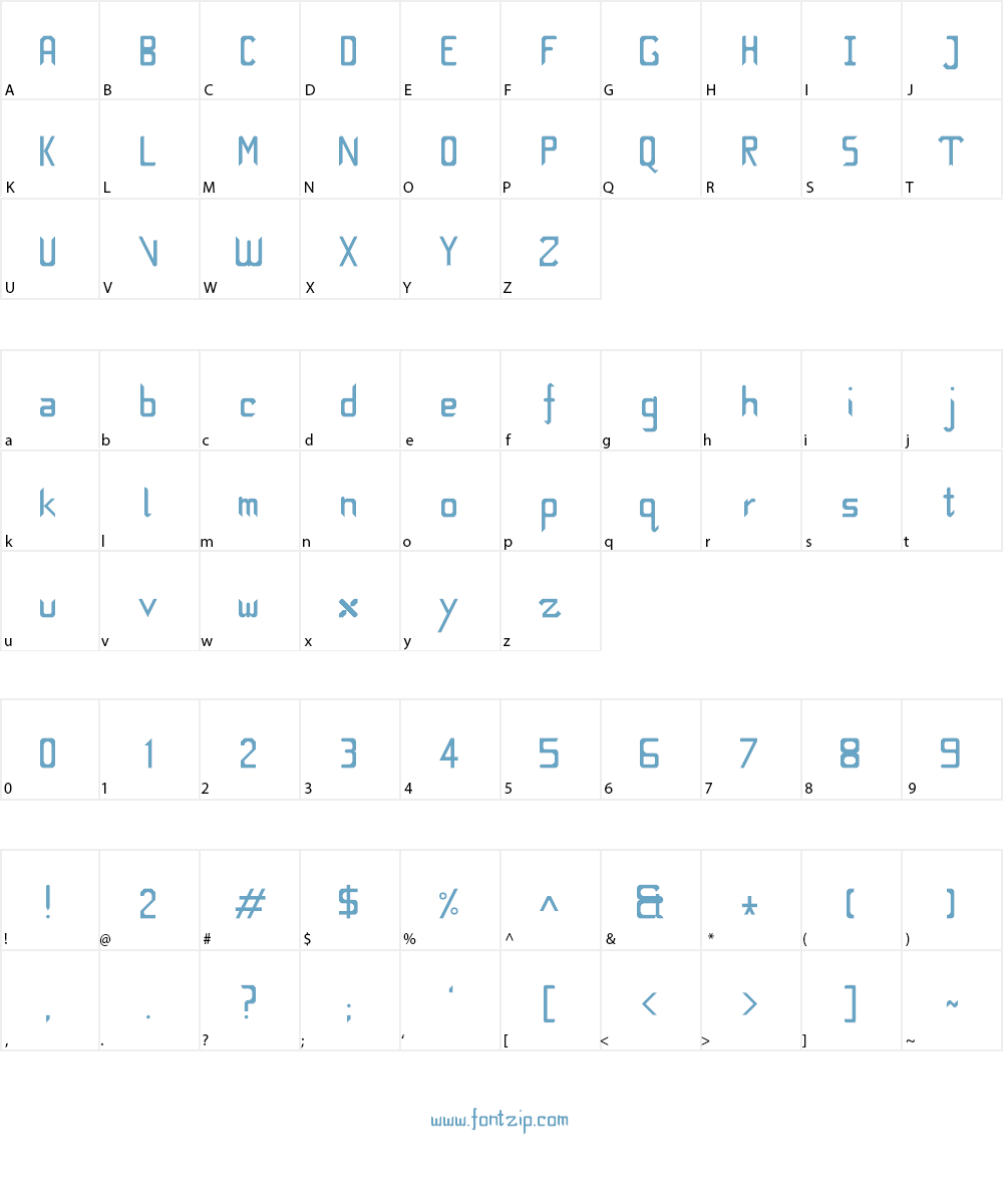 Métier Font Character