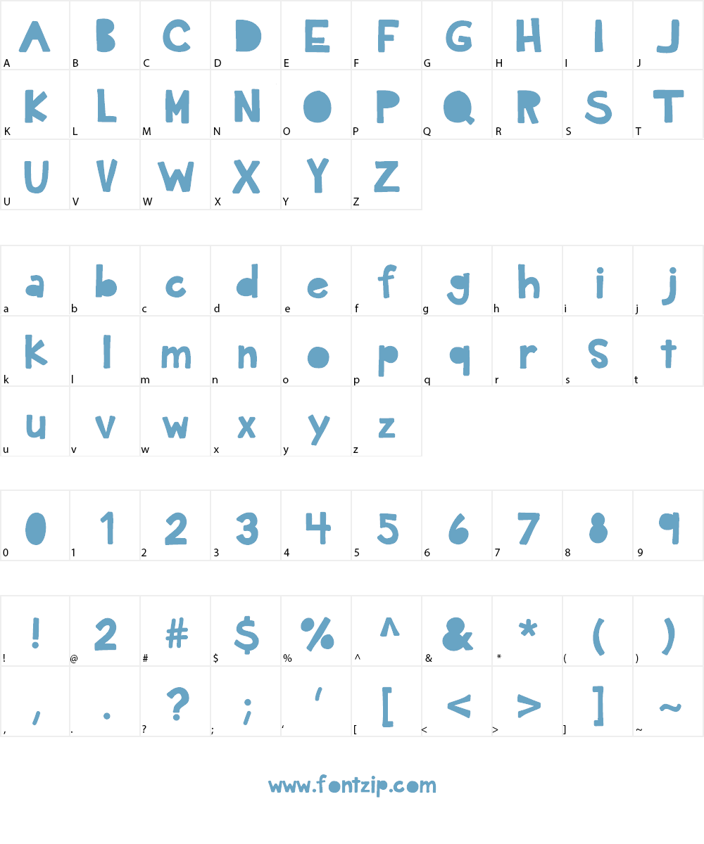 KBDarkHour Font Character