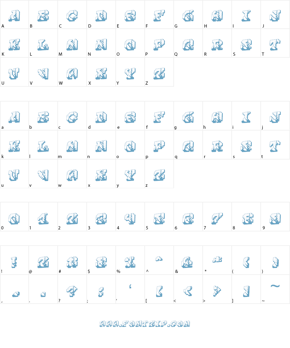 Cauterise Font Character