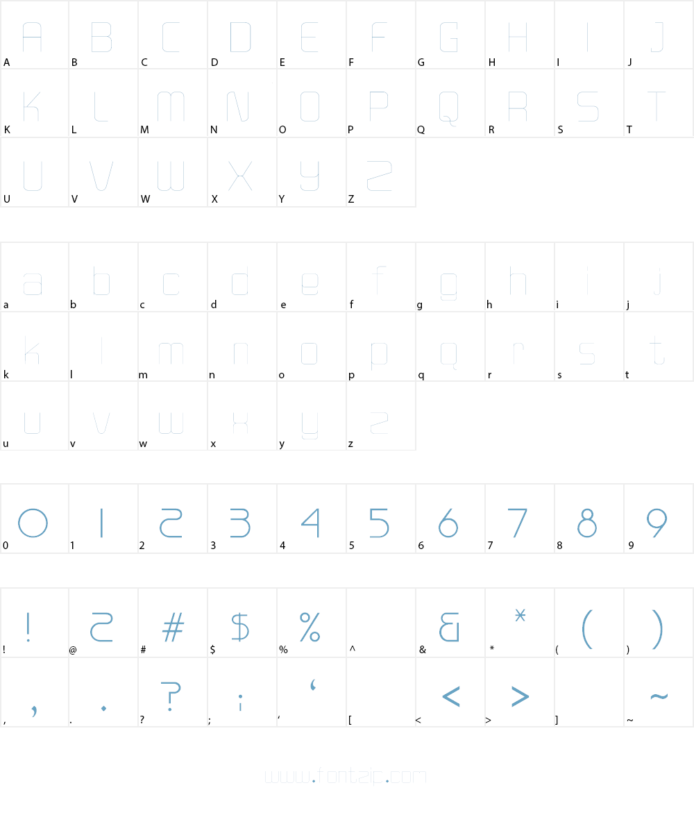 Versaniah_Thin Font Character