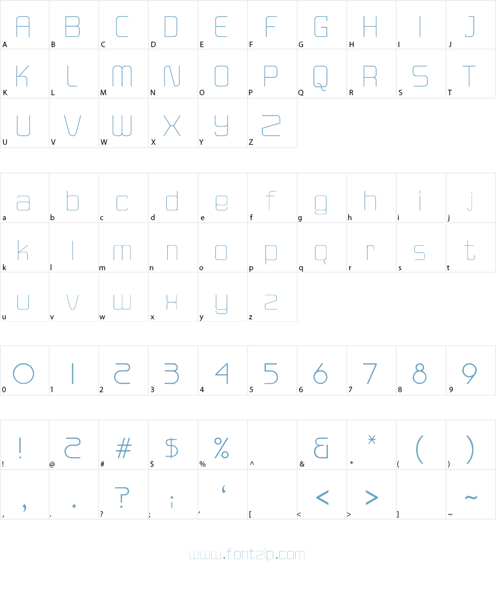 Versaniah_Light Font Character