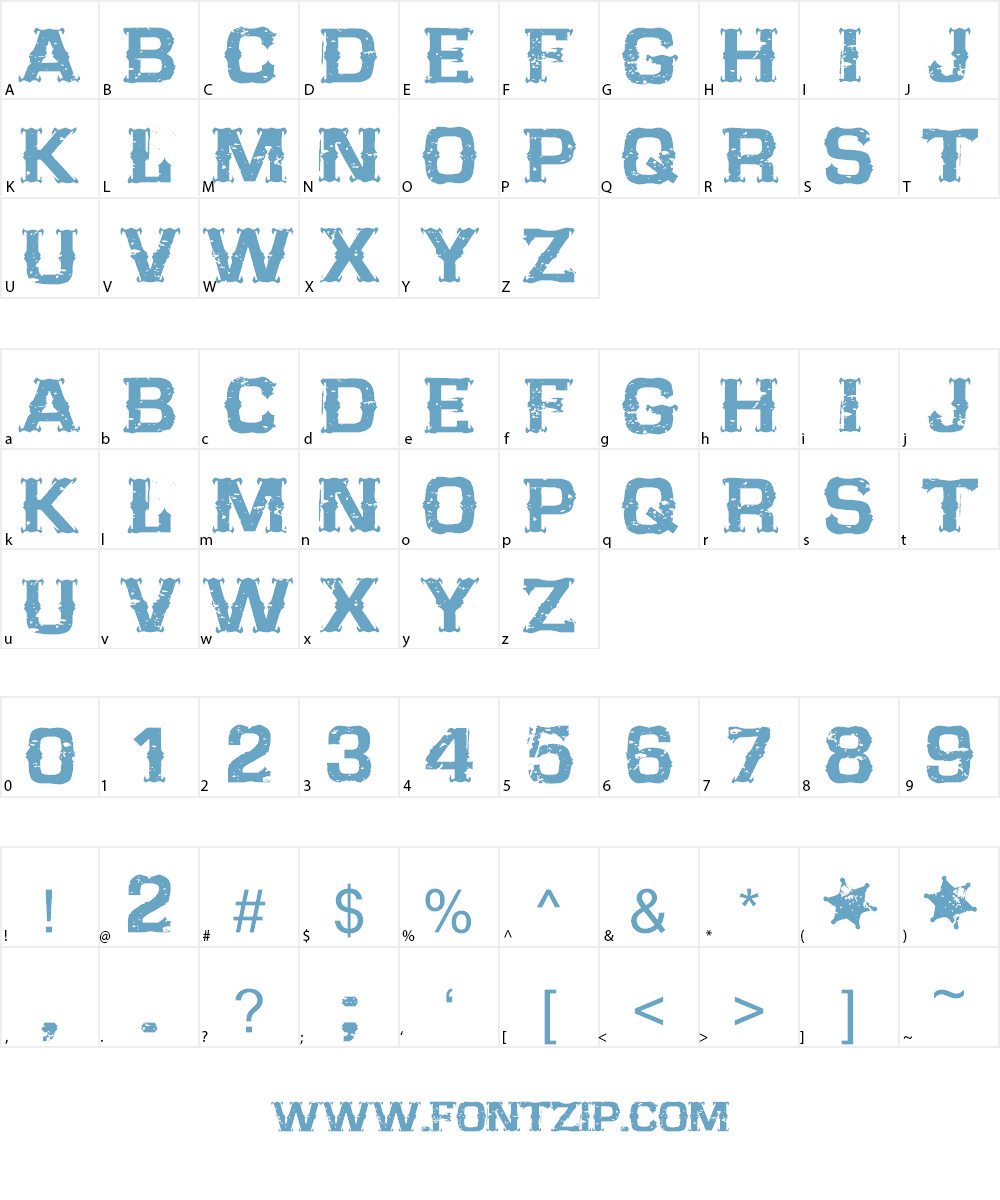 CF Farwest Font Character