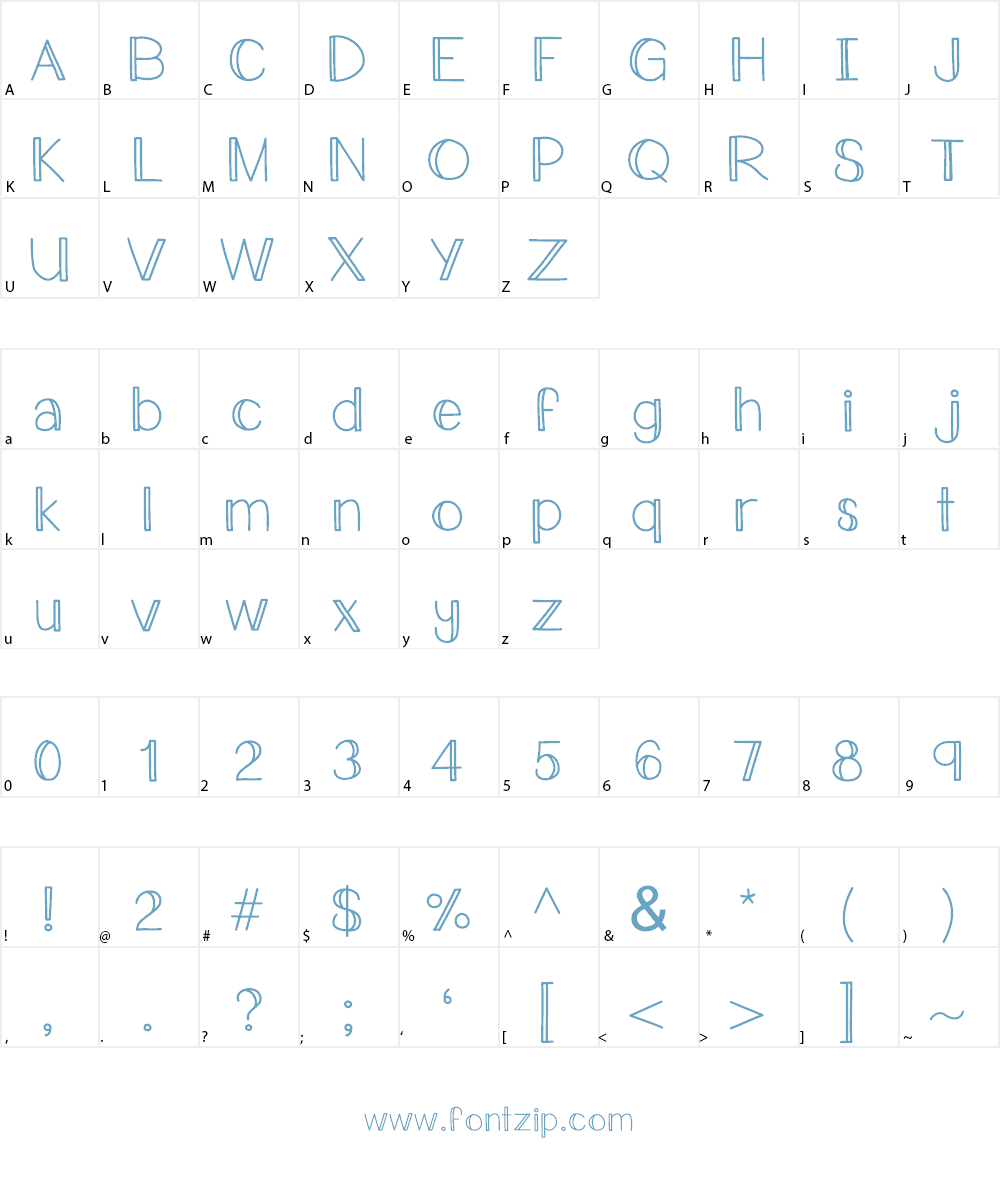 ALLined Font Character