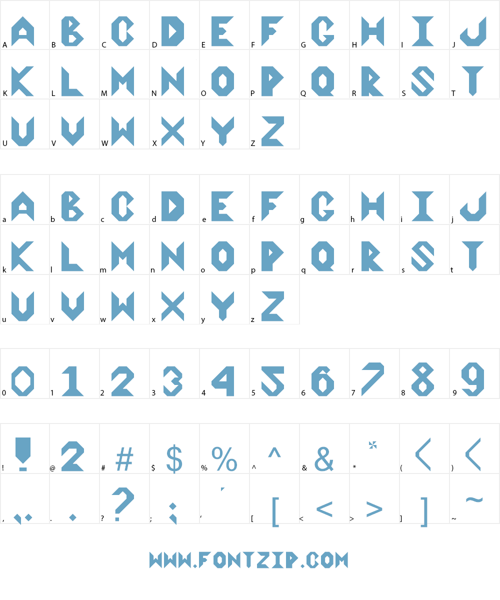 Arrowhead Font Character
