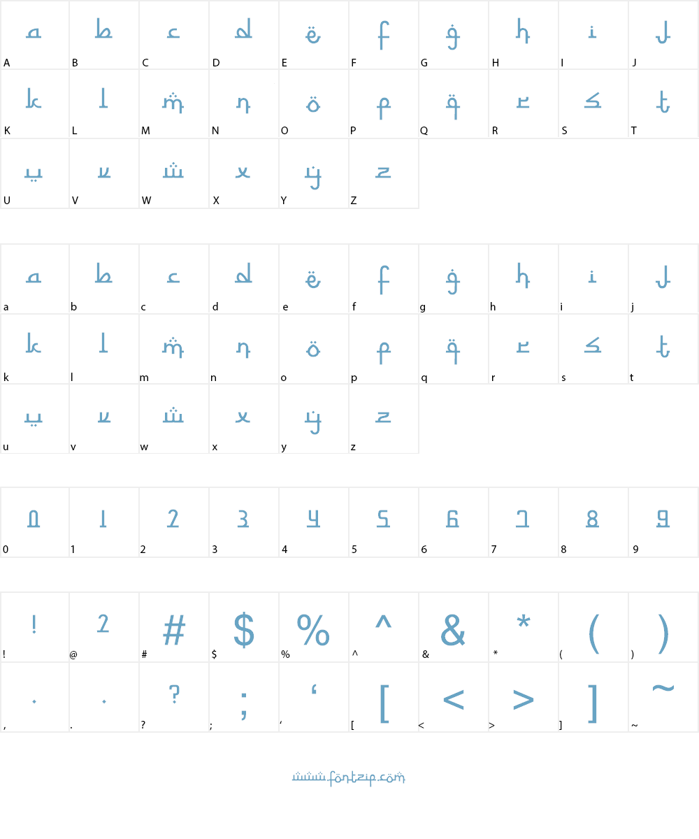 Nurkholis Font Character
