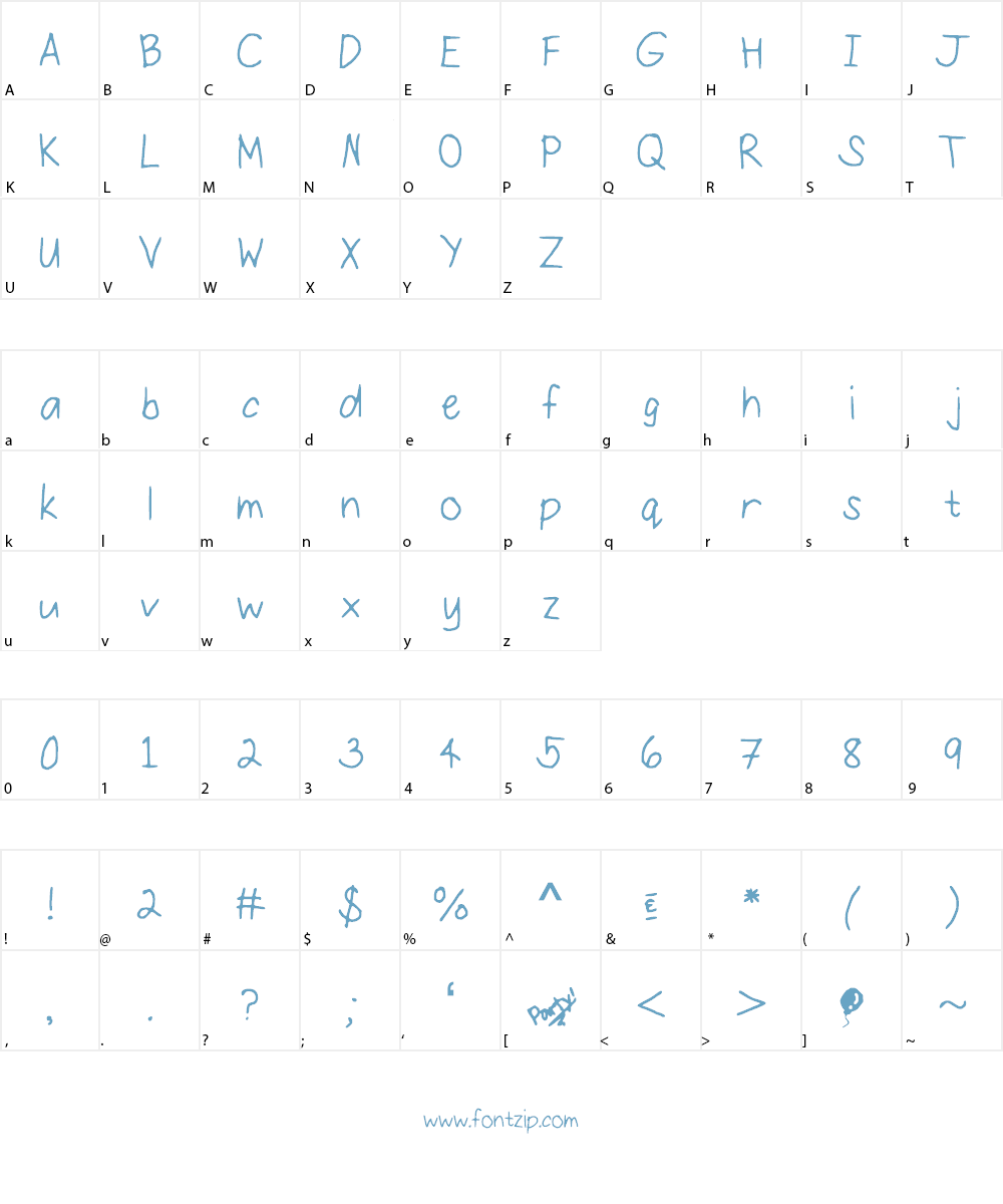ConfettiFalling Font Character