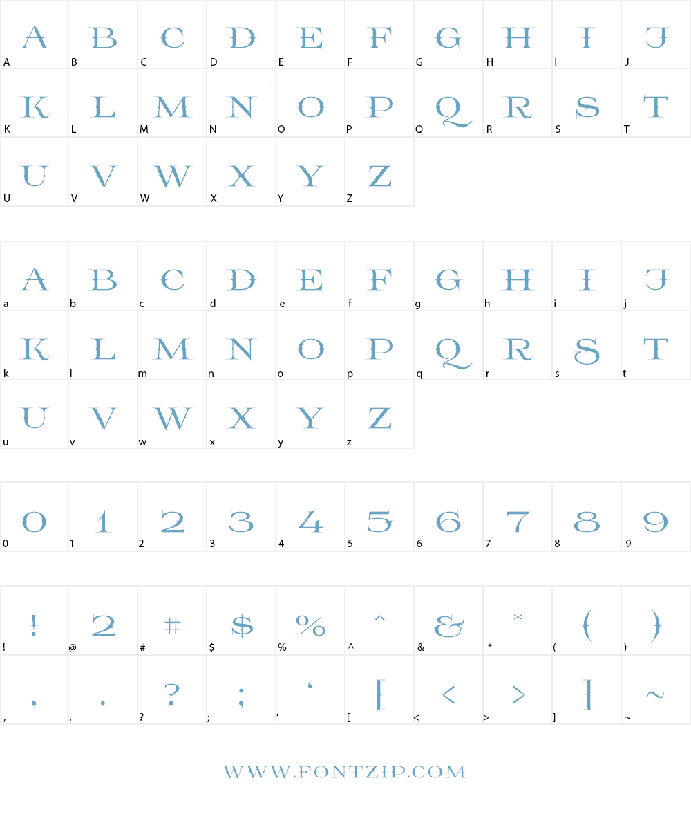 Prida65 Font Character