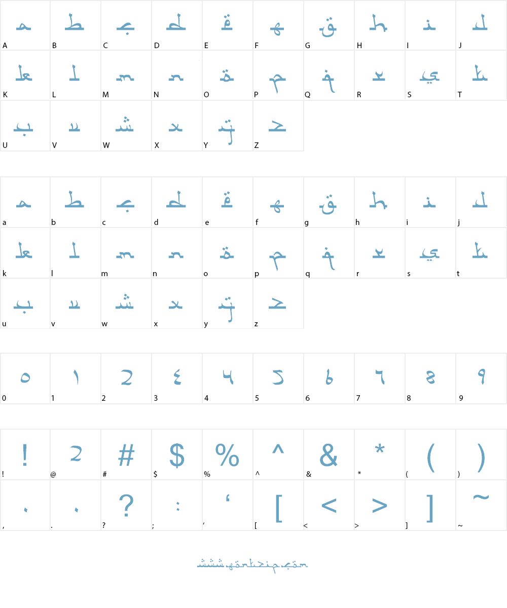 Aceh Darusalam Font Character
