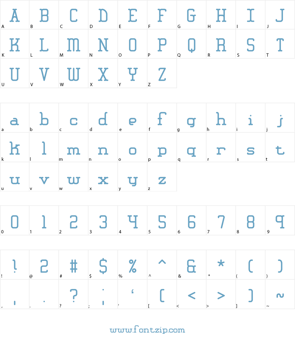 Amplitude BRK Font Character