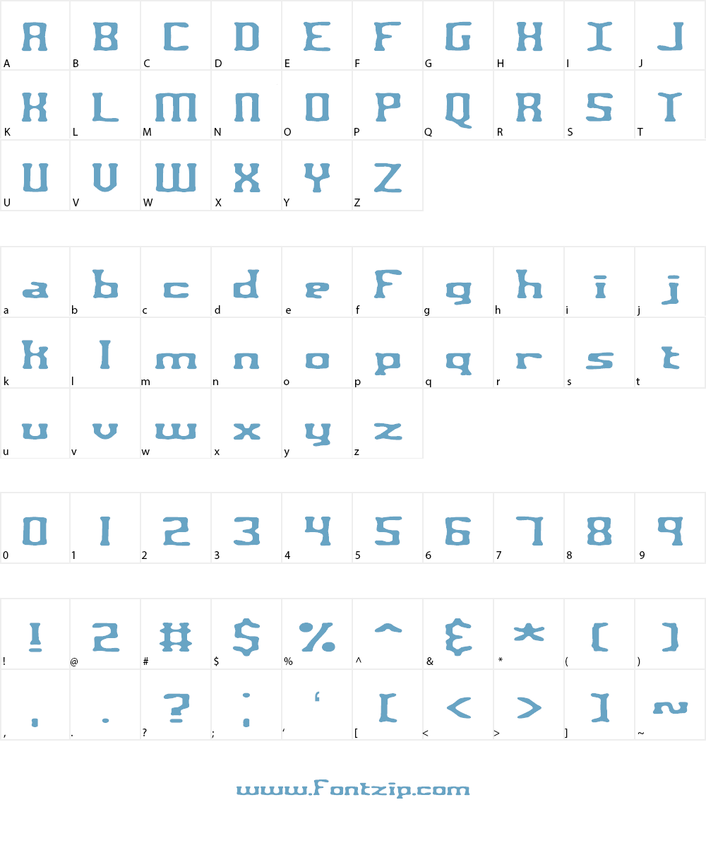 Aspartame BRK Font Character