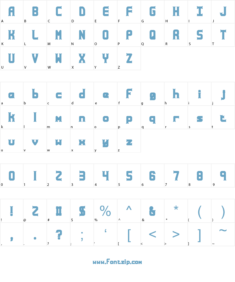Ataxia (BRK) Font Character