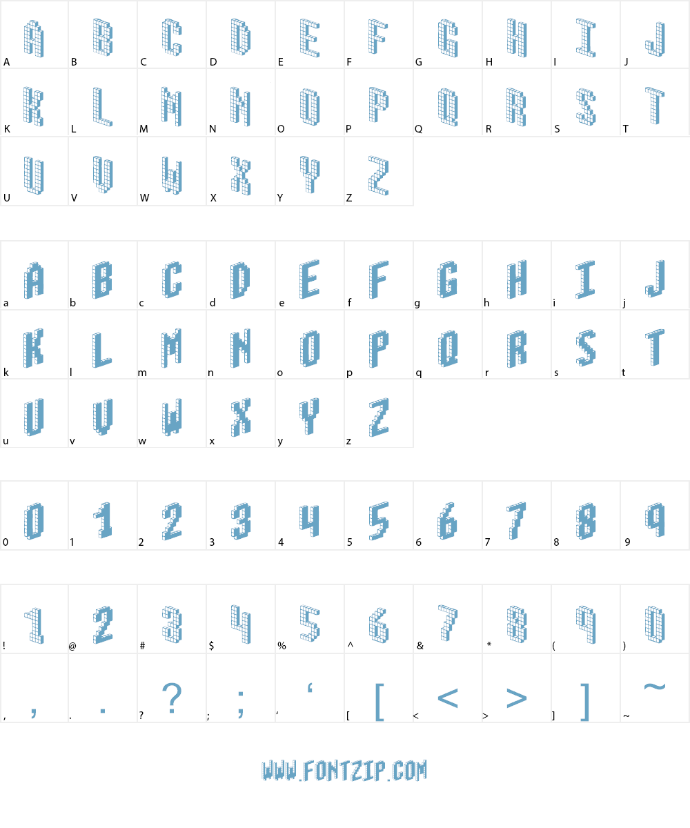 Blox (BRK) Font Character