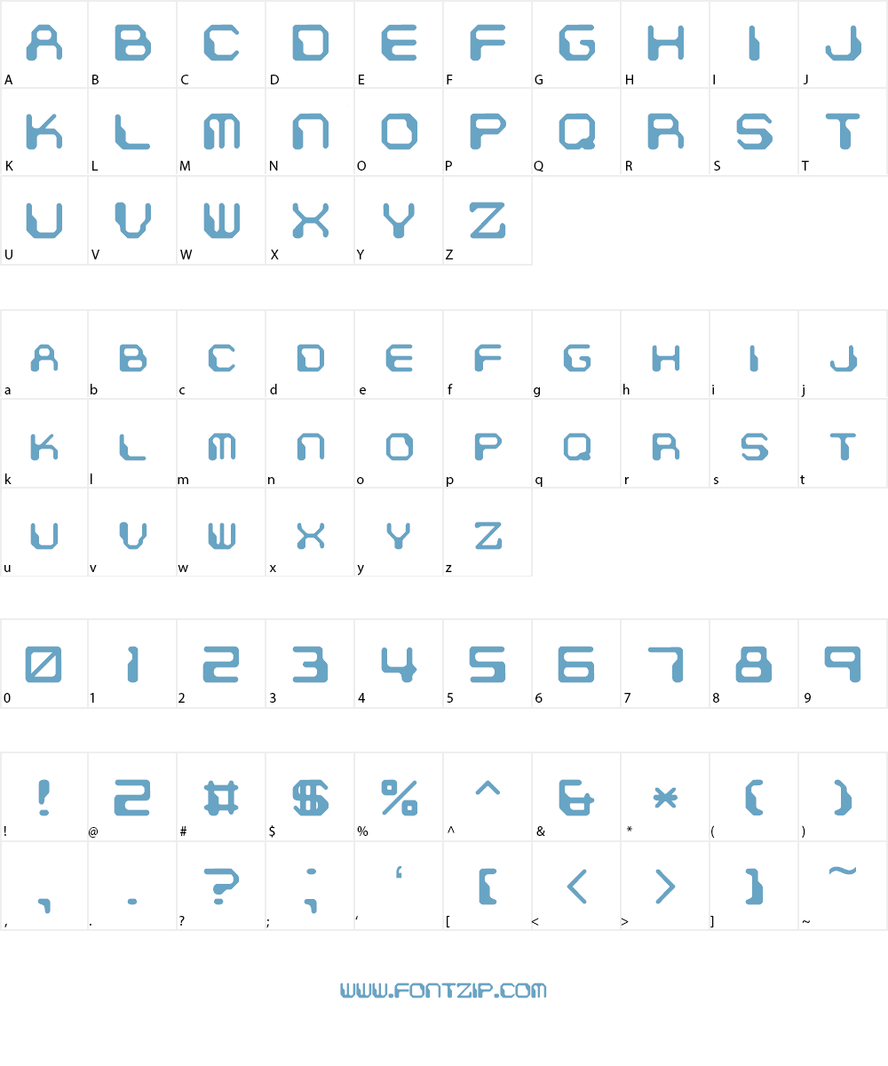 Chintzy CPU (BRK) Font Character