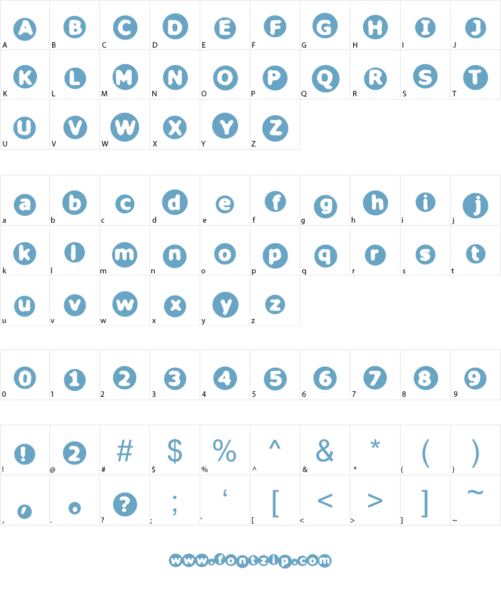 Circulate (BRK) Font Character