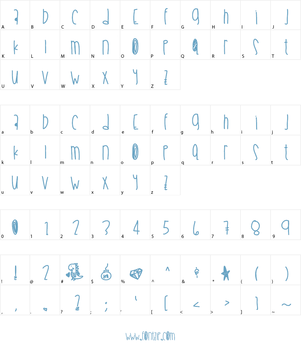 Cookiescream Font Character