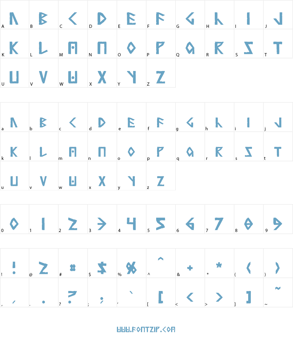 Anglorunic Font Character