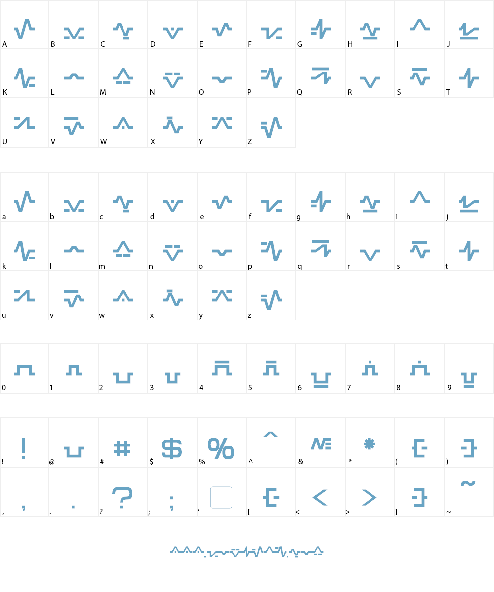 Sinescript Font Character