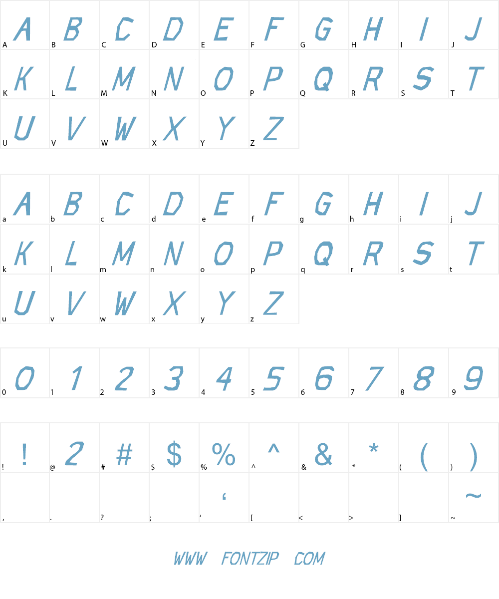 CF Rock Age Font Character