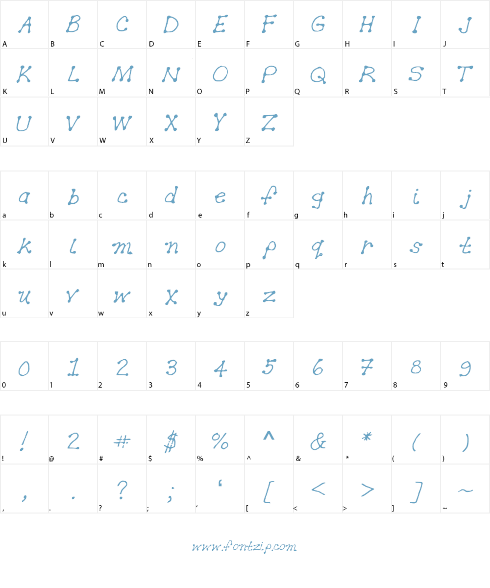 GennaroPalmieriDots2012 Font Character